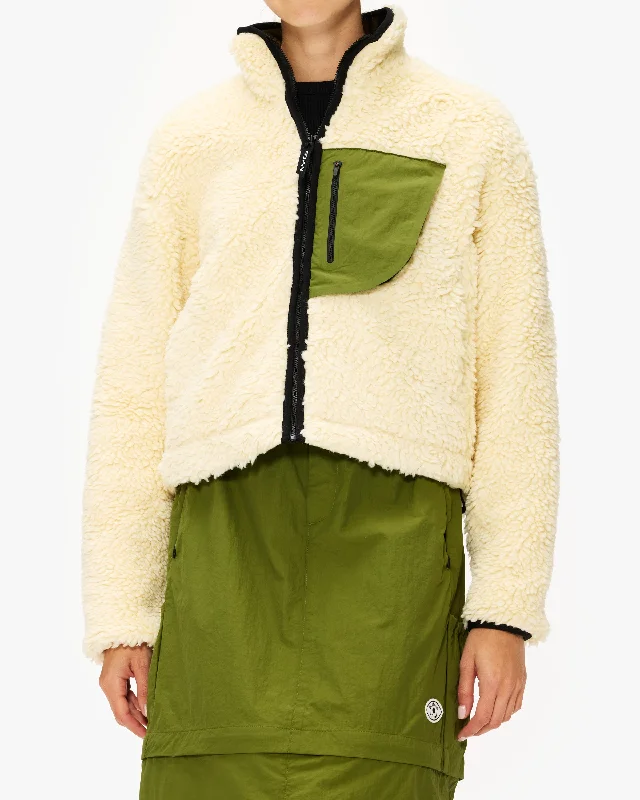 District Vision Cropped High-Pile Wool Fleece Jacket Seasonal Sale