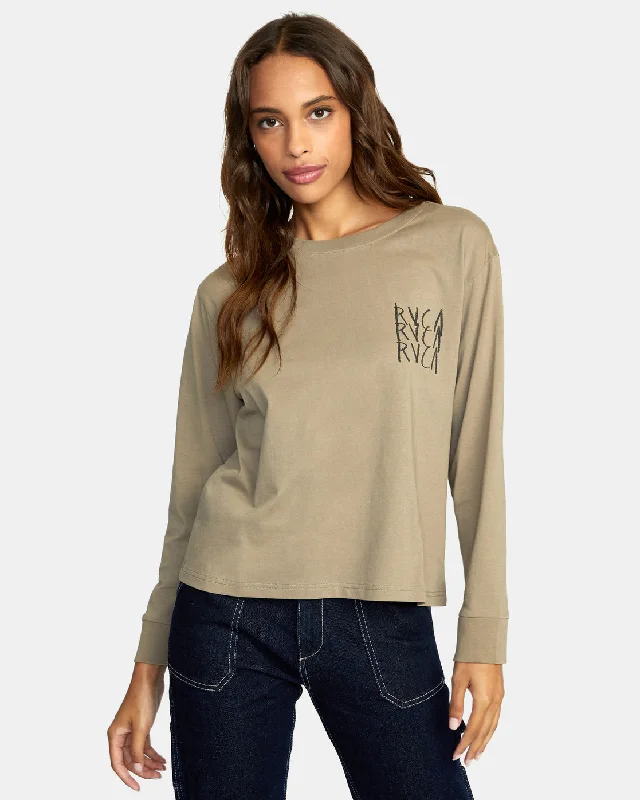 Doomsday Long Sleeve Tee - Dark Khaki Current Trends