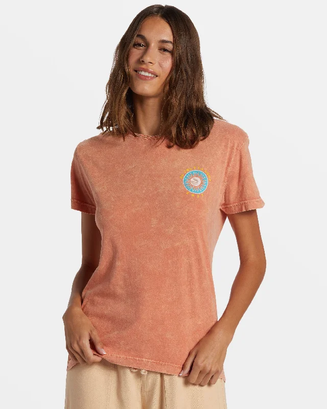 El Sol Y La Luna Boyfriend T-Shirt - Apricot Brandy Chic Trend Collection