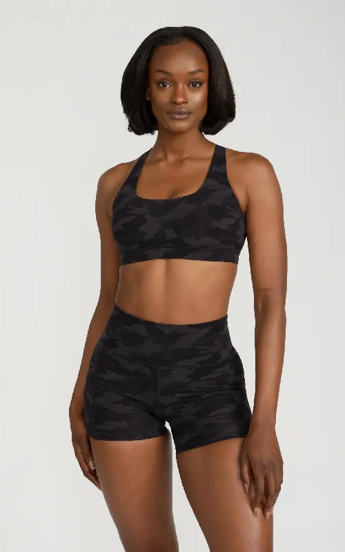 Elan Sports Bra in Black Camo Versatile Outfits