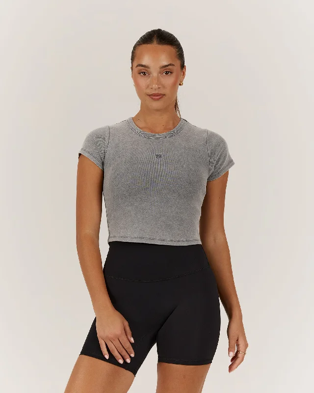 EMERSON CROP TEE - GREY Fashion For Every Occasion