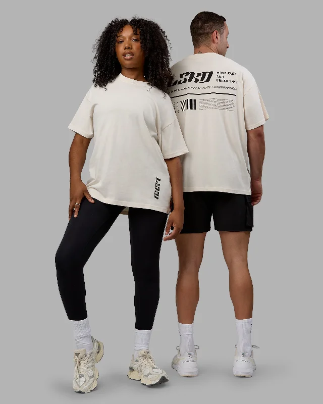 Unisex Fail Forward Heavyweight FLXCotton Tee Oversize - Off White - Black Fashion For Every Occasion