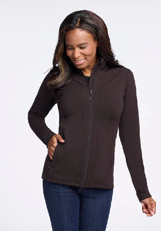 Finley Zip Up Sweatshirt - French Roast Big Savings On Rustic Countryside Styles