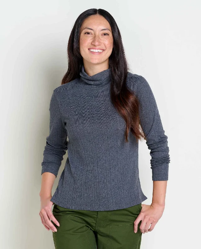 Foothill Pointelle Long Sleeve T-Neck Clearance Event