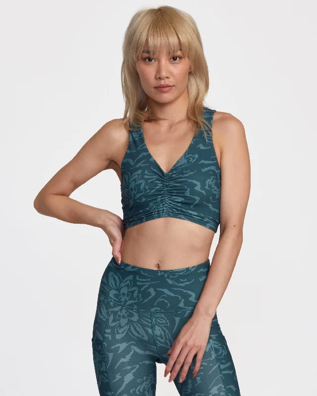 Gathered Front Fitted Crop Top - Lotus Modern Glamour