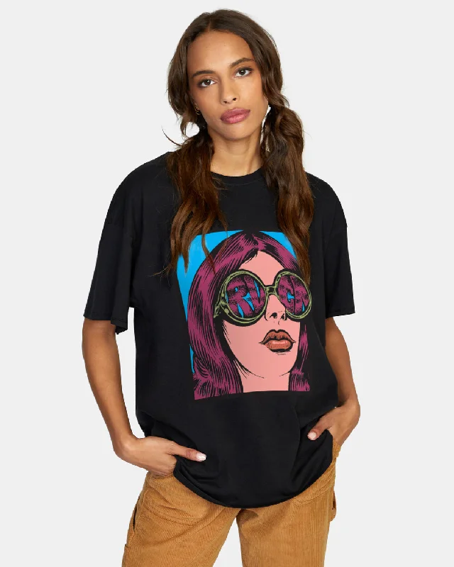 Girlfriend Tee - RVCA Black Trendy Street Style