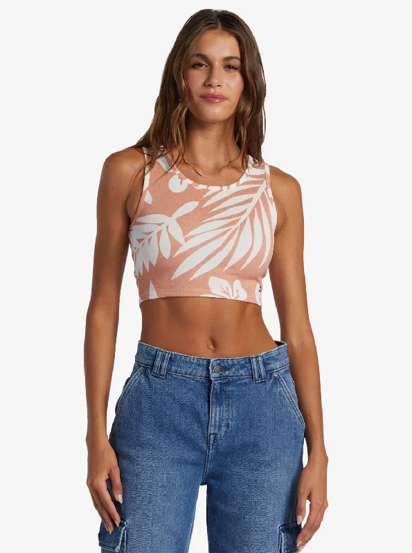 Good Keepsake Crop Top - Cafe Creme Palmeria Luxe Layering