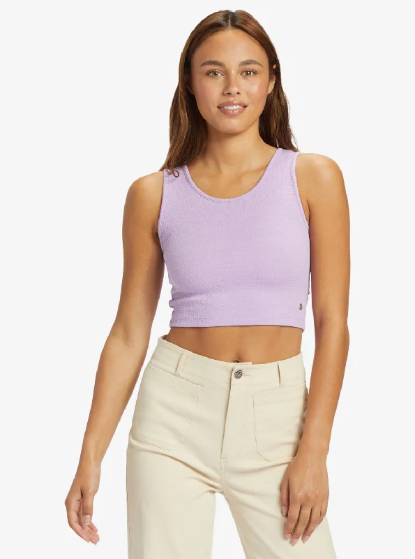 Good Keepsake Crop Top - Crocus Petal Trendy Street Style Attire