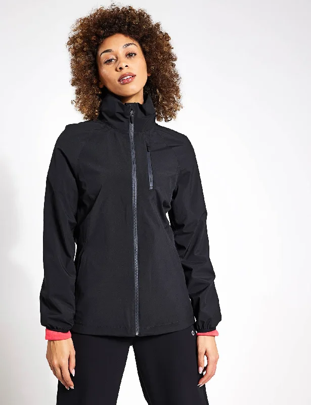 Waterproof Zip Up Hooded Jacket - Black Trend Driven Wardrobe