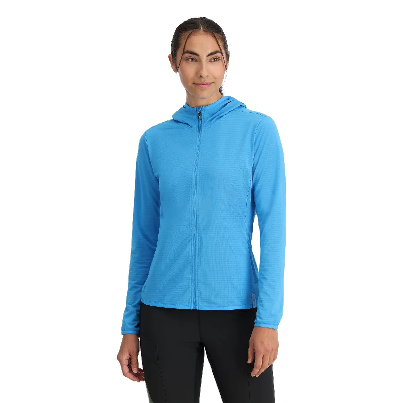 Womens Gridweb Hoodie - Aether Blue Effortless Sophistication