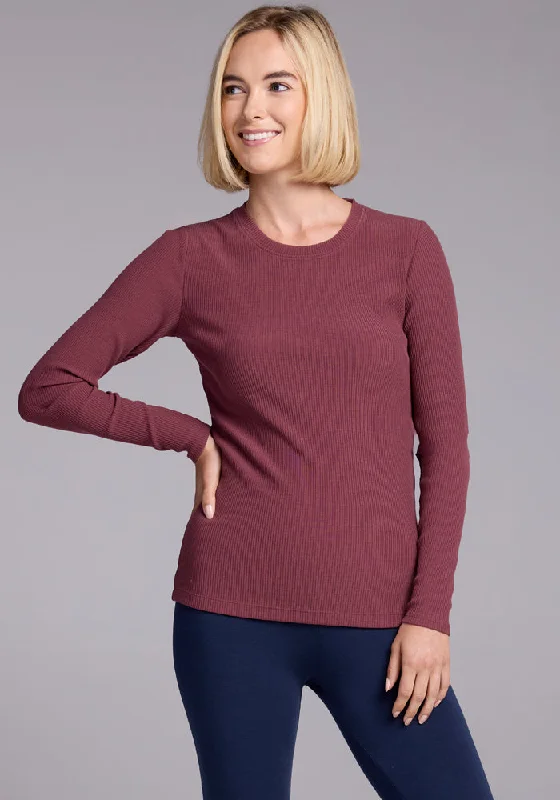 Hadley Ribbed Crew Feminine Elegant