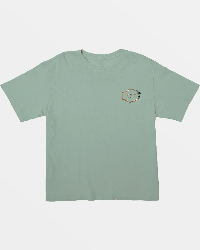 Hawaii Hex Cropped Tee - Green Haze Graceful Movement