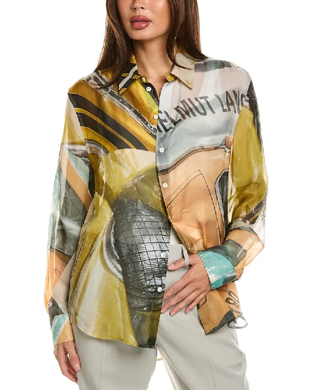 Helmut Lang Relaxed Silk Shirt Casual Chic