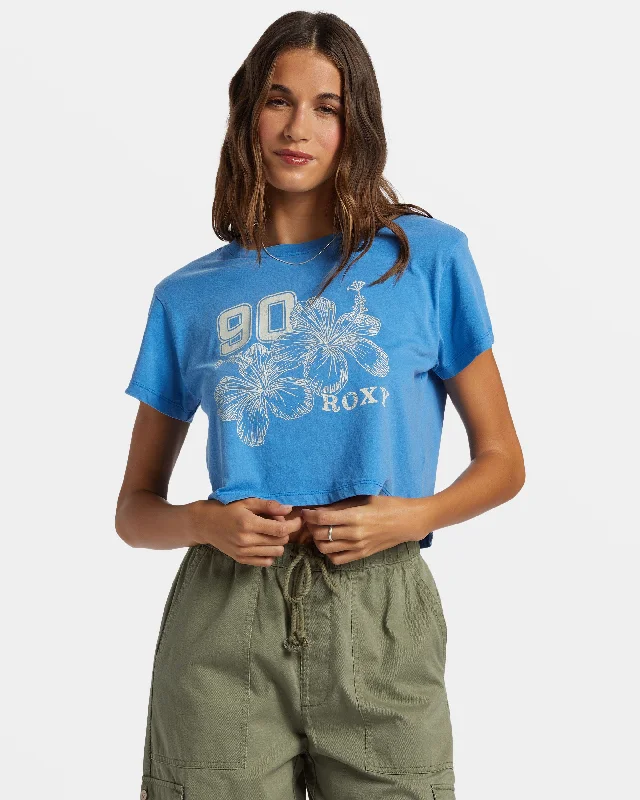 Hibiscus Collegiate Cropped T-Shirt - Campanula Browse Our Top Products