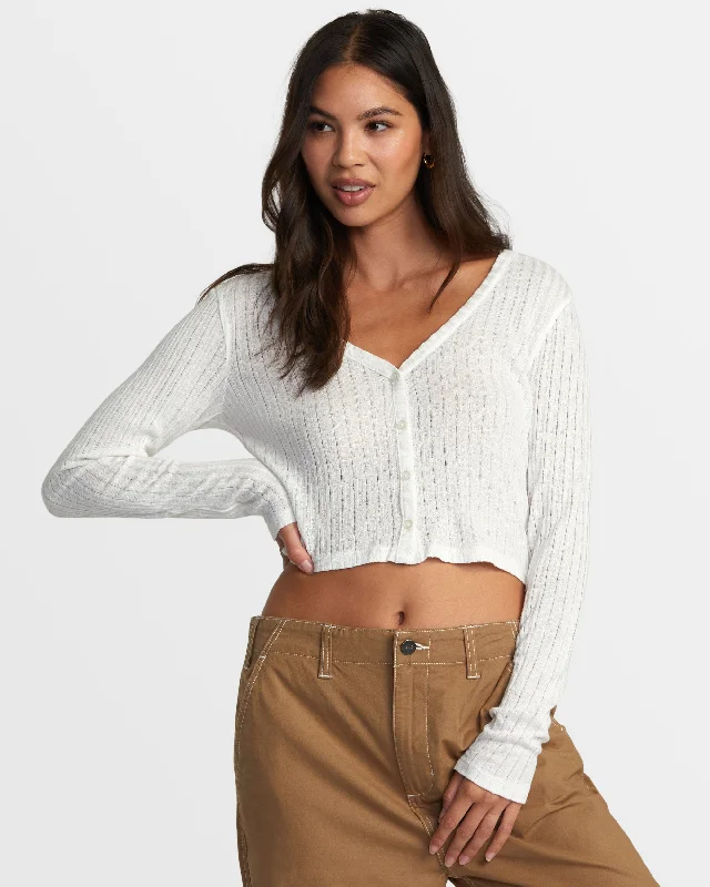 Homecoming Pointelle Top - Cloud Flash Sale, Don't Miss