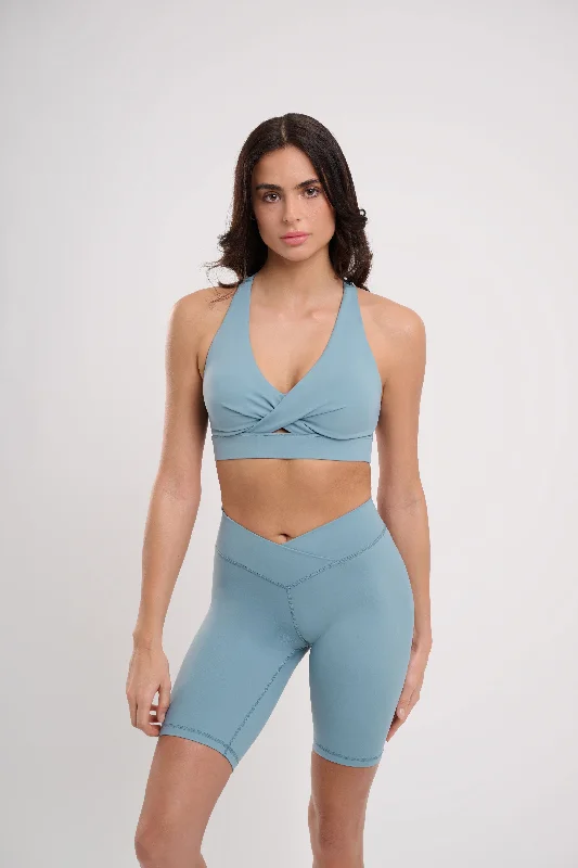 Iris Wrap Bra Sky Blue Graceful Drape