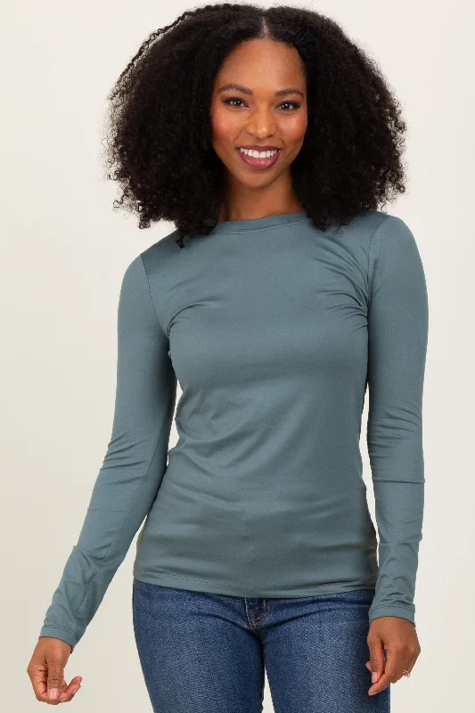 Jade Basic Long Sleeve Top Romantic Detailing