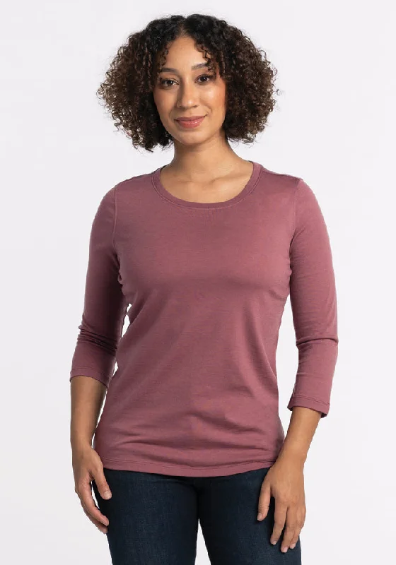 Jenny 3/4 Sleeve Crew Neck - Wild Ginger Seasonal Trends