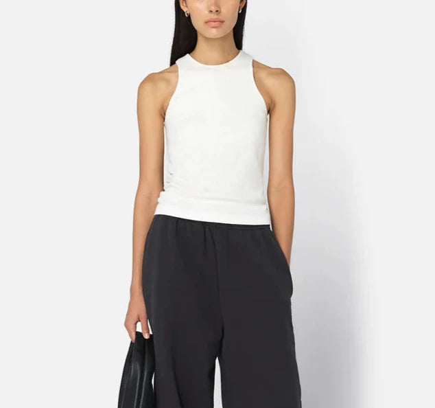 John Elliott Gemini Rib Cropped Tank Trendy Women's Collection