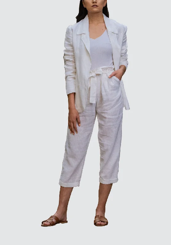 Kim Linen Blazer Chic Style, Always In Vogue