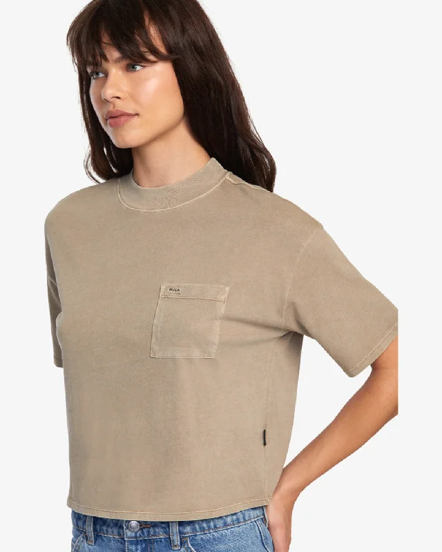 Kinney Tee Pocket Tee - Dark Khaki Feminine Soft - Hued Look