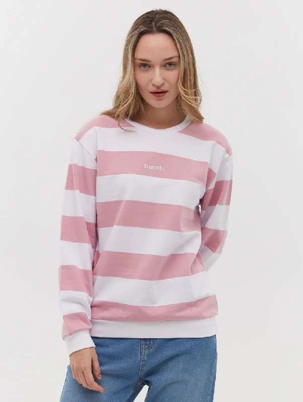 Laide Stripe Crew Neck Romantic Date - Night Ensemble