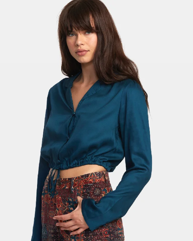 Layla Top Long Sleeve Shirt - Pond Hot Trends