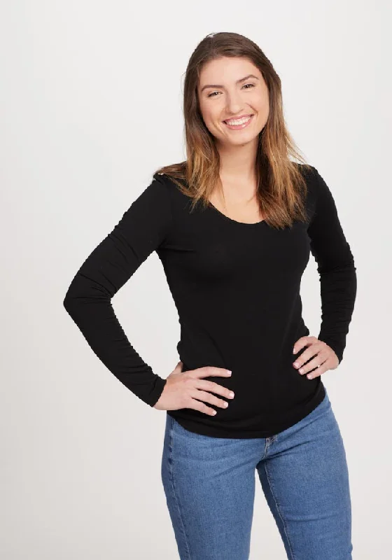 Layla V Neck Top - Black Style Redefined