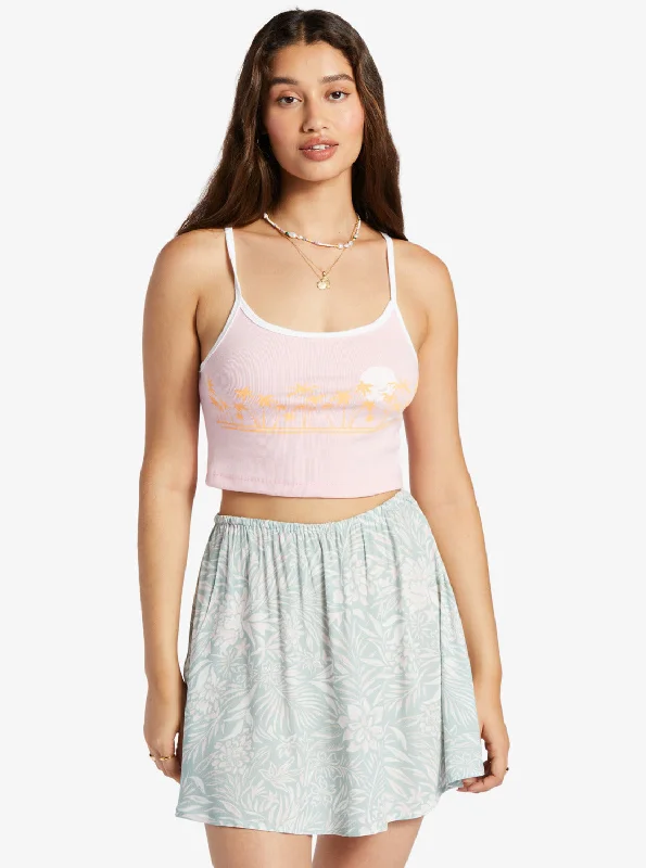 Linedance Cropped Tank Top - Candy Pink Sophisticated Outfits