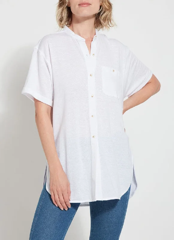 Linen Jersey Button Down Season Sale