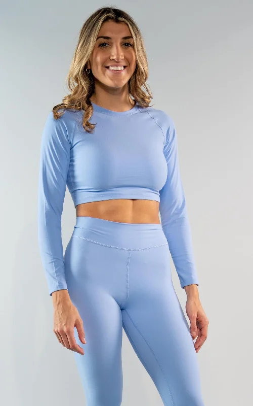 Long Sleeve Desire Crop in Serenity Best Seller