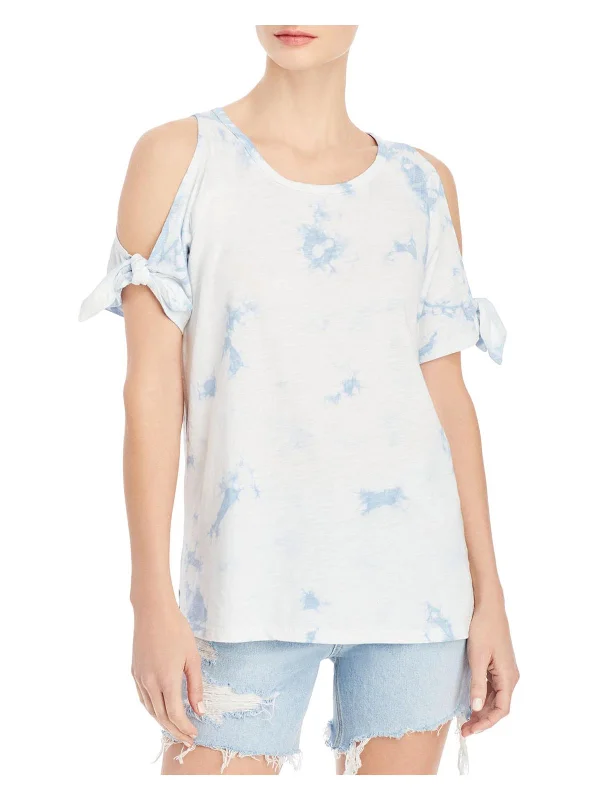 Lou Lou Womens Cold Shoulder Tie Dye Pullover Top Best Deals Of The Season