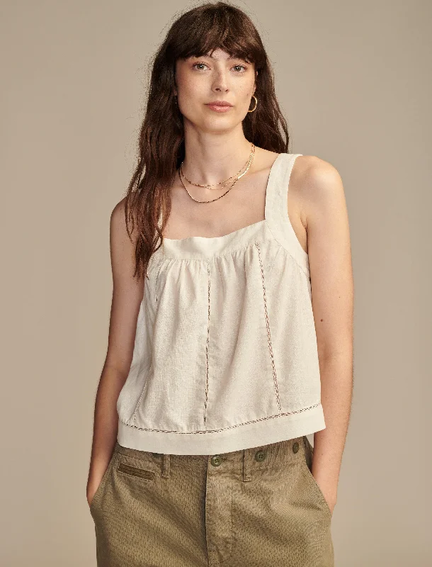 Lucky Brand Women's Hemp Lace Cami Top Budget Friendly