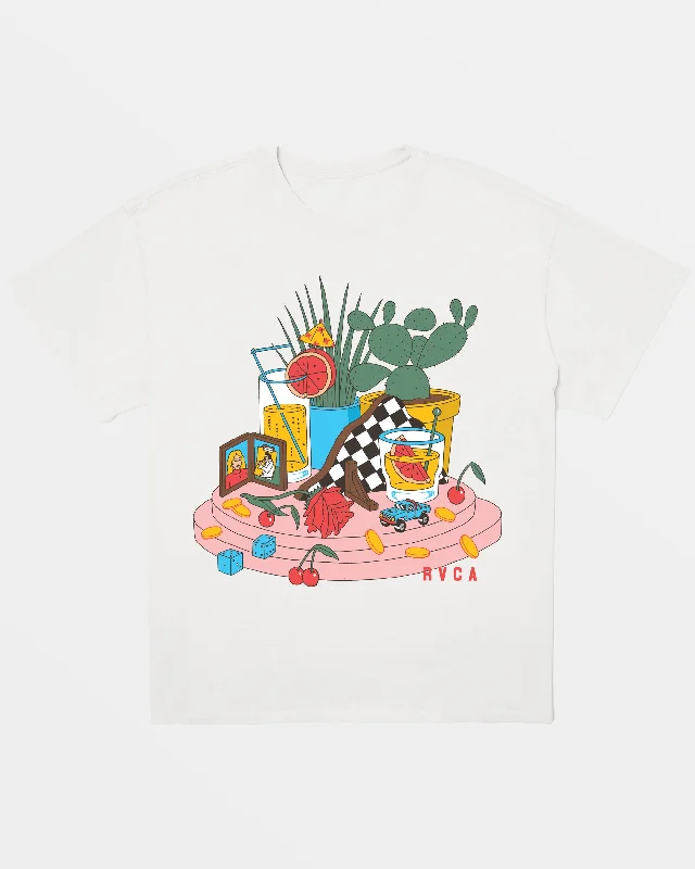 Luke Still Life Baggie Oversized Tee - White Quick Grab Deals