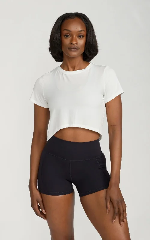 Luv Crop in White End Of Season Sale