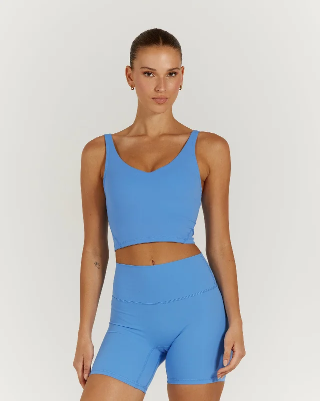 LUXE BROOKE CROP TOP - AERIAL BLUE Dreamy Draping