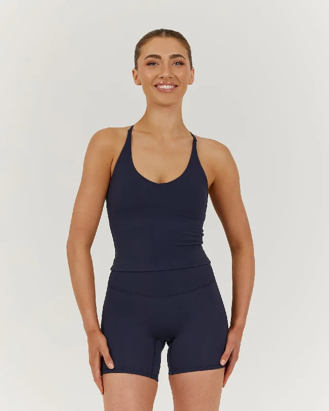 LUXE KELSEY TOP - DEEP NAVY Effortless Grace