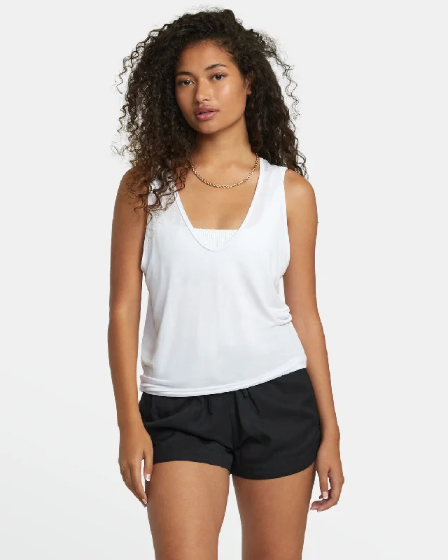 Minted Tank Top - Whisper White Trendy Urban Attire