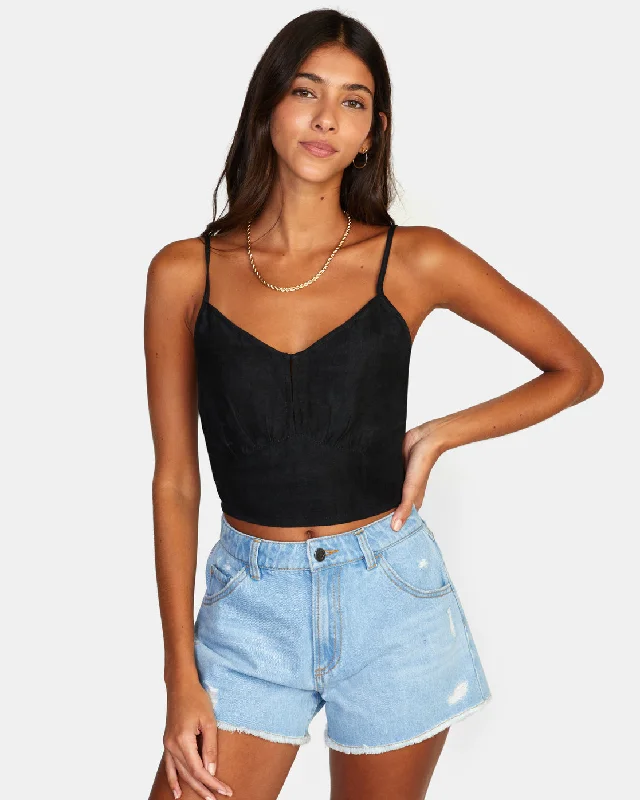 Moxy Tank Top - Black Graceful Cut