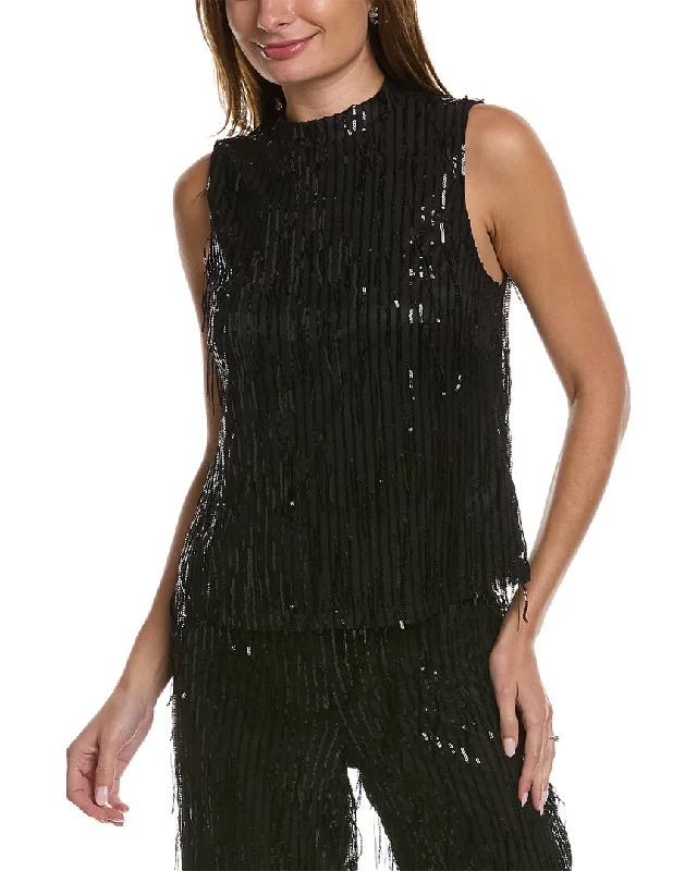 Nanette by Nanette Lepore Mila Fringe Sequin Top Weekend Exclusive