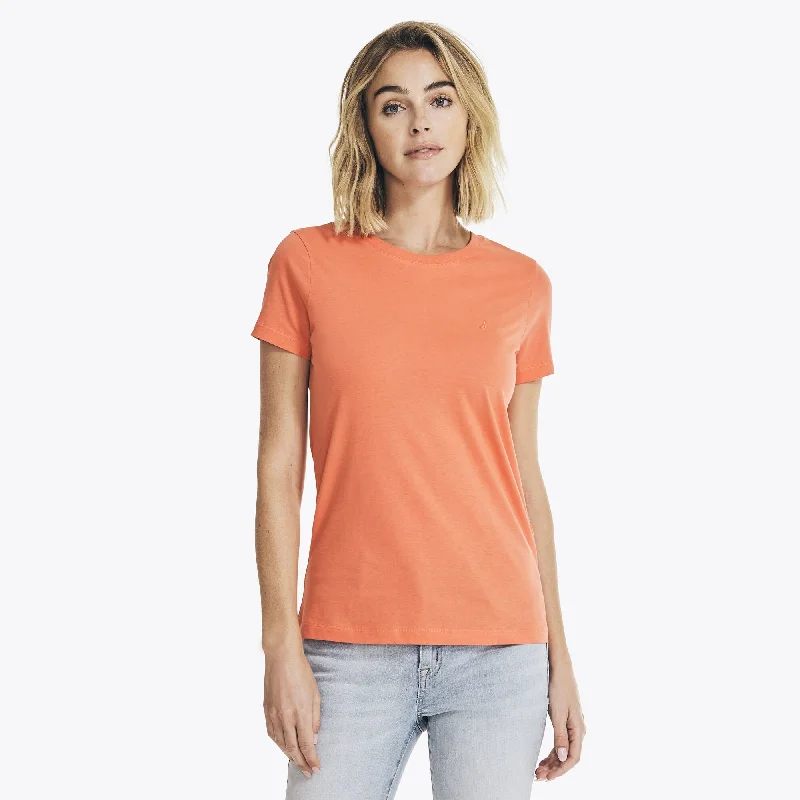 Nautica Womens Solid Crewneck T-Shirt Odd Size Clearance Sale