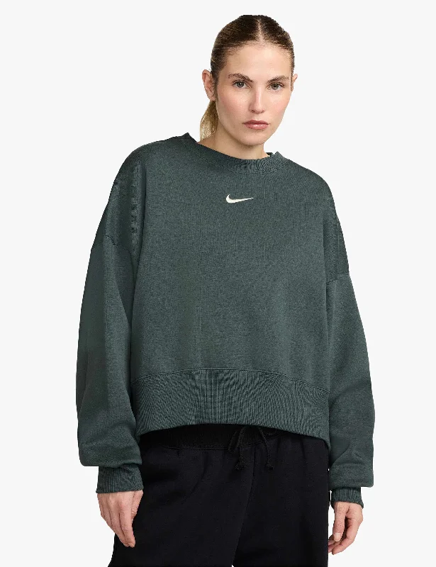 Sportswear Phoenix Fleece Sweatshirt - Vintage Green/Sail Women's Urban Fashion