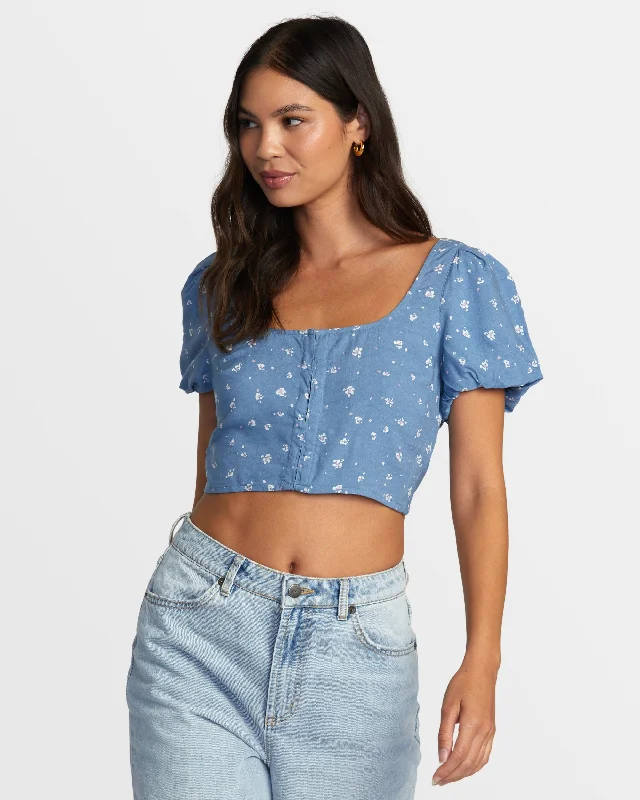 Nova Crop Top - Coronet Blue Spring Fling Sale