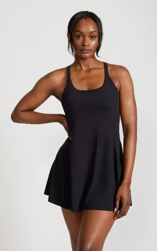 On The Go Dress in Black Effortless Grace