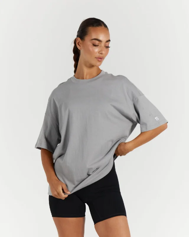 OVERSIZED TEE - COOL GREY Flash Sale