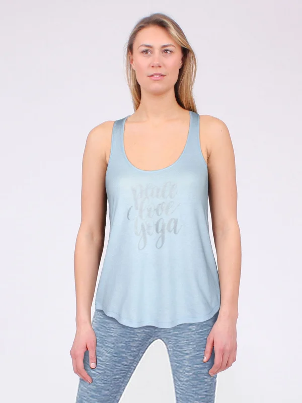 Peace Love Yoga Tank Sea Mist | Final Sale Fashion Forward