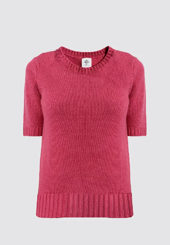 Wool & Cashmere Short Sleeve Sweater Casual Chic Clothing