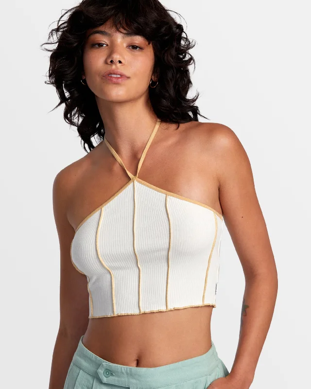 Piper Halter Crop Top - Latte Limited Stock, Big Discounts