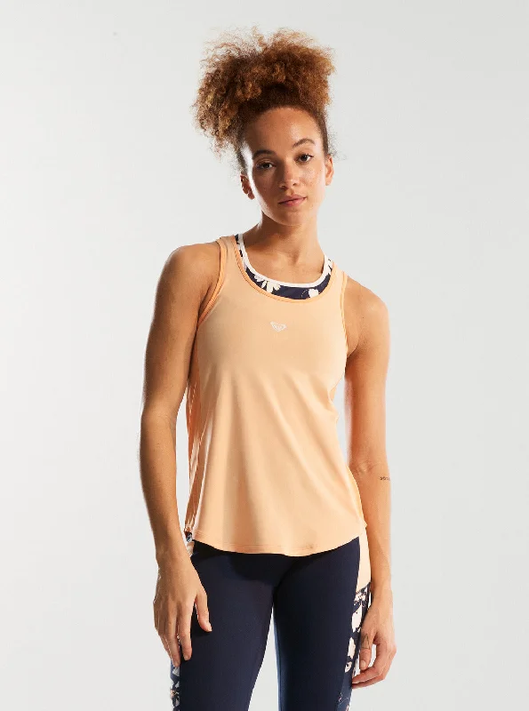 Pure Pursuit Mesh TanK - Peach Fuzz Hot Styles