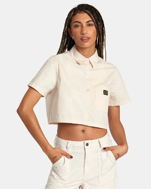 Dayshift Short Sleeve Shirt - Latte Latest Trends